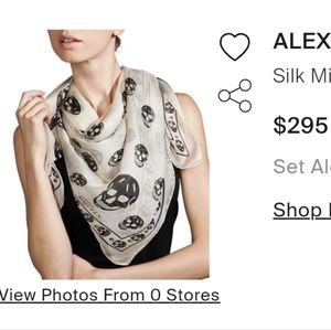 ALEXANDER MCQUEENSkull-print silk-chiffon scarf